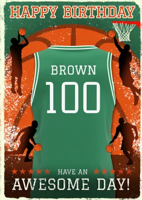 Basketball Legends Birthday Card
