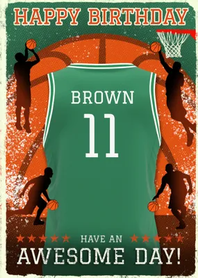 Basketball Legends Birthday Card