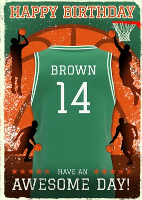 Basketball Legends Birthday Card