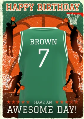 Basketball Legends Birthday Card