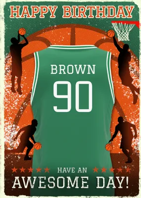 Basketball Legends Birthday Card