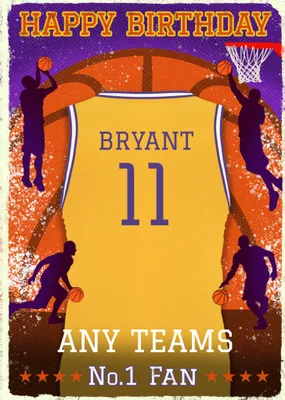 Basketball Legends Birthday Card