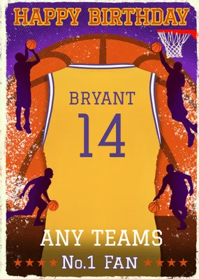 Basketball Legends Birthday Card
