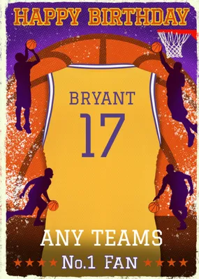 Basketball Legends Birthday Card
