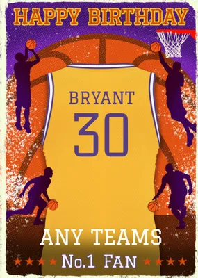 Basketball Legends Birthday Card