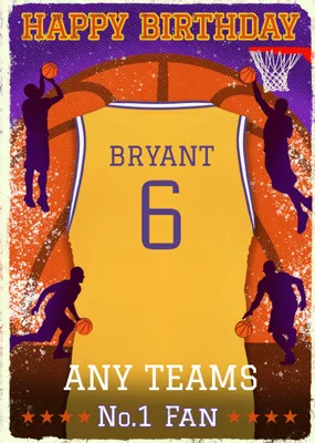 Basketball Legends Birthday Card