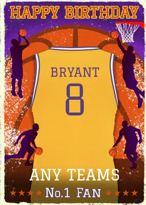 Basketball Legends Birthday Card