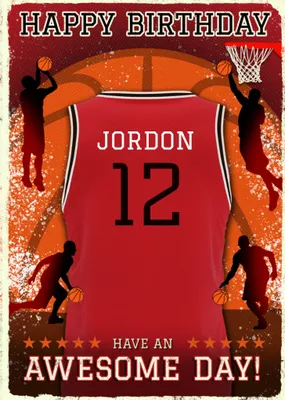 Basketball Legends Birthday Card