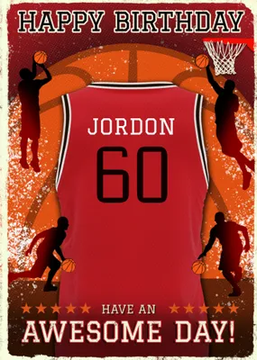 Basketball Legends Birthday Card