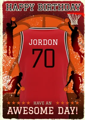 Basketball Legends Birthday Card
