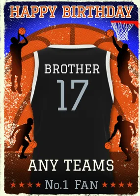 Basketball Legends Birthday Card