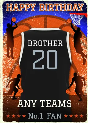 Basketball Legends Birthday Card