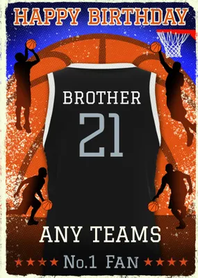 Basketball Legends Birthday Card