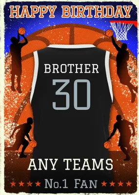 Basketball Legends Birthday Card