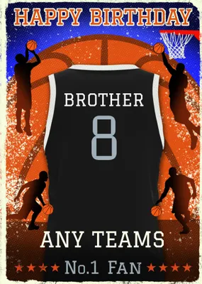 Basketball Legends Birthday Card
