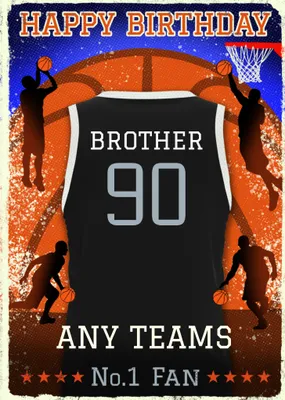 Basketball Legends Birthday Card