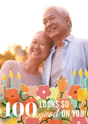 Floral Photo Upload Birthday Card