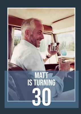 Bold Turning 40 Photo Upload Birthday Card