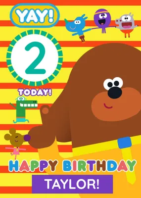 Hey Duggee Kids 3 today Birthday card