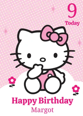 Hello Kitty Birthday Card