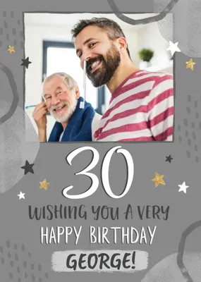 Wishing You A Very Happy Birthday Photo Upload Card