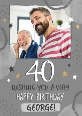 Wishing You A Very Happy Birthday Photo Upload Card
