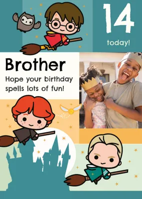 Harry Potter Photo Upload Birthday Card