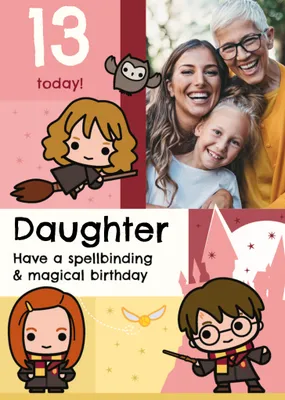 Harry Potter Photo Upload Birthday Card
