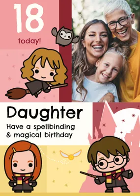 Harry Potter Photo Upload Birthday Card