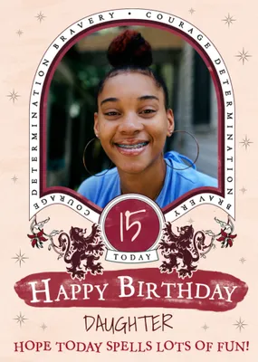 Harry Potter Photo Upload Birthday Card
