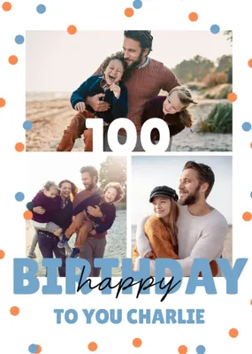 Modern Bold Confetti Photo Upload 40th Birthday Card