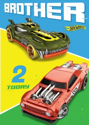 Hot Wheels Brother Age 9 Today Birthday Card