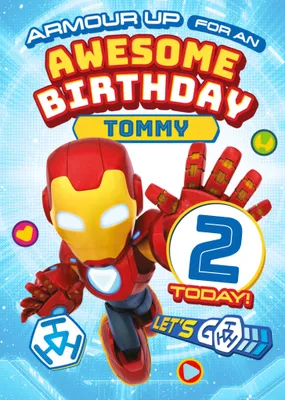 Iron Man And His Awesome Friends 3 Today Birthday Card