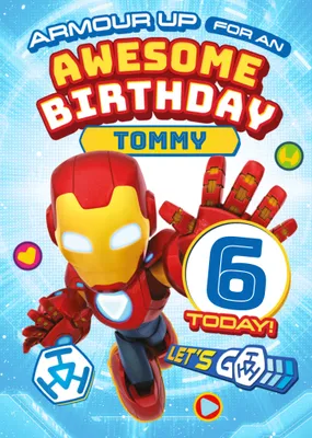 Iron Man And His Awesome Friends 3 Today Birthday Card