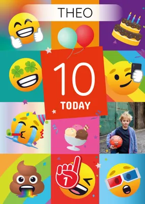 Emoji Photo Upload Birthday Card