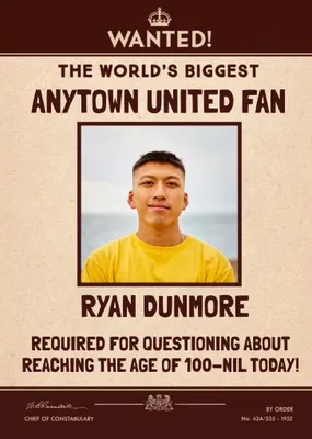 Wanted! The Worlds Biggest Fan Photo Upload Birthday Card