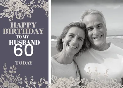 Le Jardin De Fleur Photo upload Birthday Card for My Husband