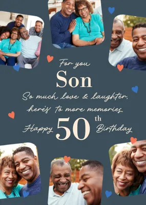 So Much Love And Laughter Photo Upload Son 50th Birthday Card