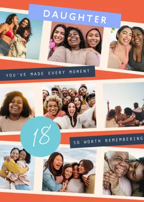 Daughter Photo Upload 18th Birthday Card