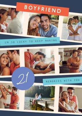 Boyfriend Photo Upload 21st Birthday Card