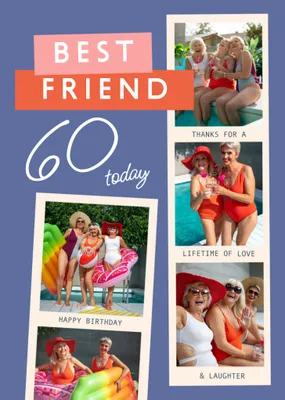 Best Friend Photo Upload 60 Today Birthday Card