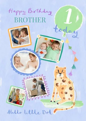 Brother Photo Upload 1st Birthday Card