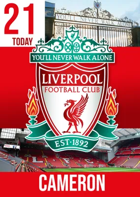 Liverpool FC Birthday Card