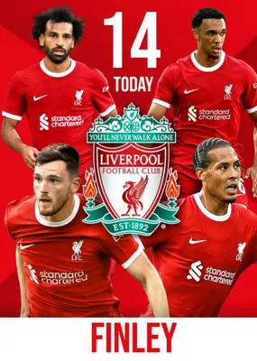Liverpool FC Birthday Card