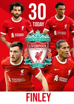 Liverpool FC Birthday Card