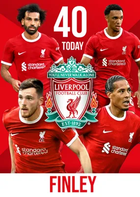 Liverpool FC Birthday Card