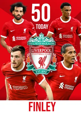 Liverpool FC Birthday Card