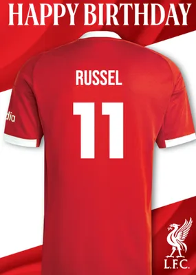 Liverpool FC Birthday Card