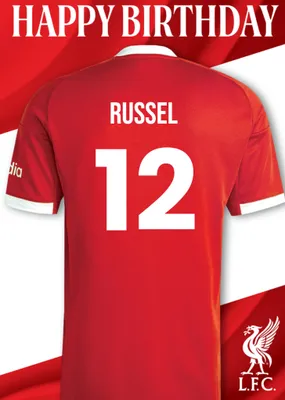 Liverpool FC Birthday Card