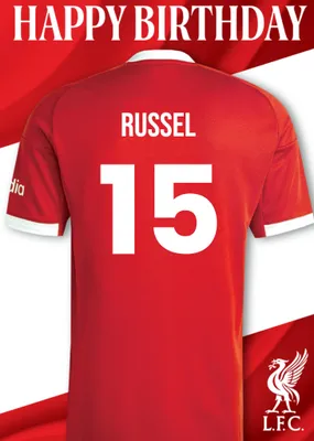 Liverpool FC Birthday Card